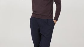 hessnatur Herren Pullover aus Bio-Merinowolle - rot - Größe 46