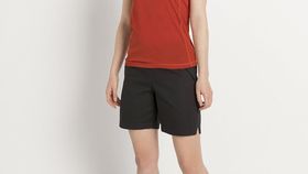 hessnatur Damen-Outdoor Funktions-Kurzarmshirt aus Bio-Merinowolle mit Seide - orange - Größe 44