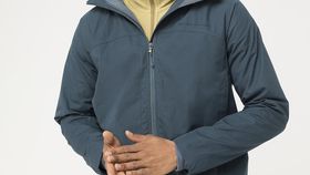 hessnatur 3-in-1 Jacke Nature Shell aus Bio-Baumwolle - blau - Größe 54