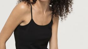 hessnatur Damen Spaghetti-Top im 2er Set aus Bio-Baumwolle - schwarz - Größe 40