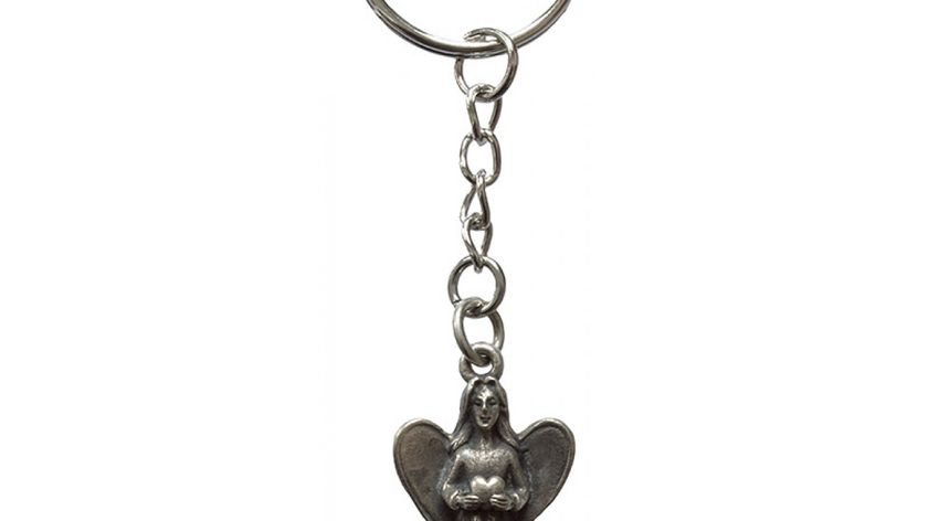 Schlüsselanhänger "Engel" Messing 8cm