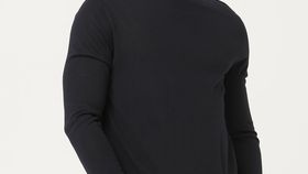 hessnatur Herren Rollkragen-Pullover aus Bio-Merinowolle - blau - Größe 50