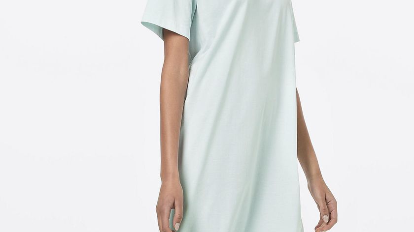 hessnatur Damen Shirtkleid aus Bio-Baumwolle - blau - Größe 46