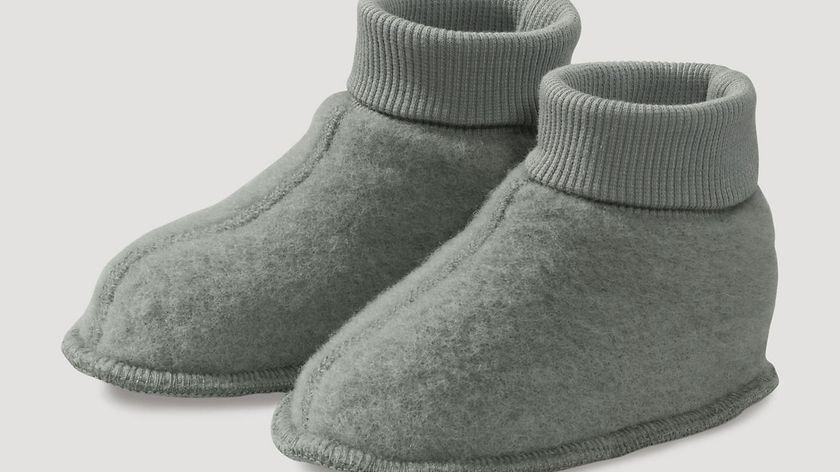 hessnatur Baby Wollfleece Schuhe aus Bio-Merinowolle - grün - Größe 74/80