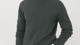 hessnatur Herren Rundhals-Pullover aus Bio-Baumwolle - grün - Größe 48