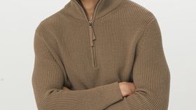 hessnatur Herren Troyer aus Bio-Merino und Bio-Baumwolle - braun - Größe 46