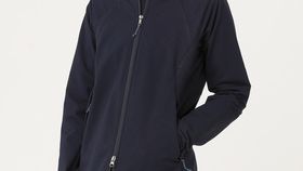 hessnatur Damen-Outdoor Softshell-Jacke mit Eco-Finish - blau - Größe 48