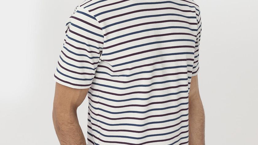 hessnatur Herren Streifenshirt Relaxed aus Bio-Baumwolle - weiß - Größe S