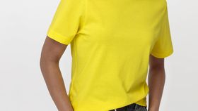 hessnatur Damen Heavy T-Shirt Regular aus Bio-Baumwolle - gelb - Größe 36