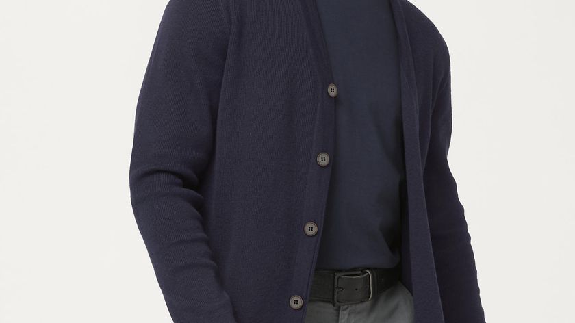 hessnatur Herren Cardigan aus Bio-Baumwolle und Bio-Merino - blau - Größe 52