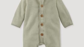 hessnatur Baby Softfleece Overall Regular aus Bio-Baumwolle - grün - Größe 74/80