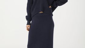 hessnatur Damen Pullover aus Bio-Baumwolle und Bio-Schurwolle - blau - Größe L