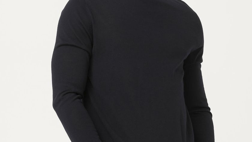 hessnatur Herren Rollkragen-Pullover aus Bio-Merinowolle - blau - Größe 48