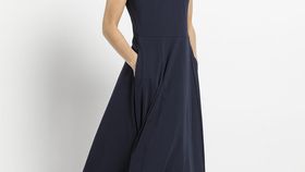 hessnatur Damen Jersey-Kleid aus Bio-Pima-Baumwolle - blau - Größe 34