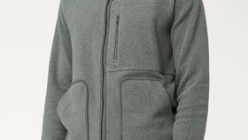 hessnatur Herren Fleece-Jacke aus Bio-Baumwolle - grün - Größe 54