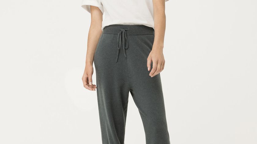 hessnatur Damen Strickhose aus Bio-Schurwolle mit Kaschmir - grün - Größe 42