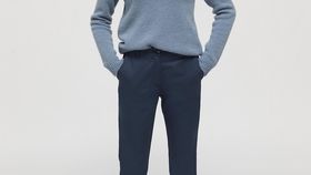 hessnatur Damen Chino aus Bio-Baumwolle - blau - Größe 42