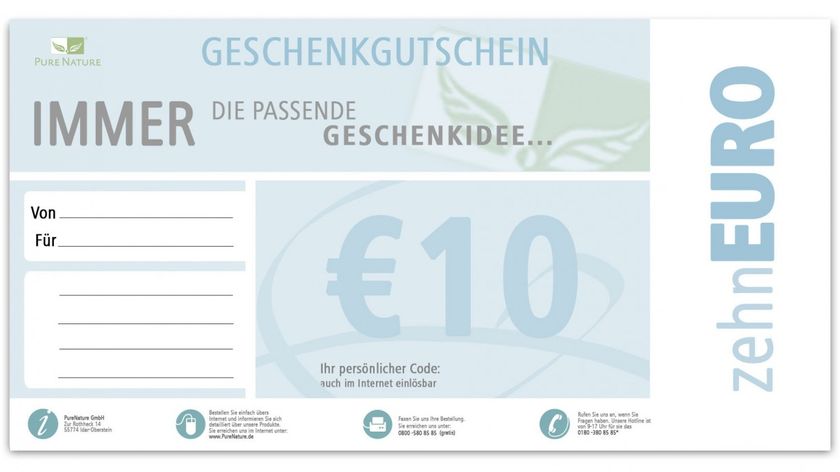 Geschenkgutschein Wert: 10,00 Euro