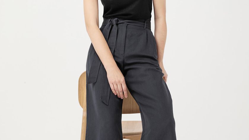 hessnatur Damen Culotte aus Bio-Leinen mit Bio-Baumwolle - grau - Größe 44