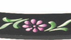 Räucherstäbchenhalter "Blume" Black Stone bemalt 25x4