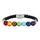 Armband Leder, Chakra Edelsteine 6cm flexibel mit Magnetverschluss