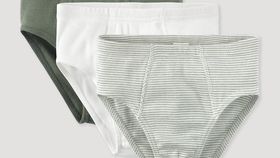 hessnatur Kinder Slip 3er-Set aus Bio-Baumwolle - grün - Größe 98/104