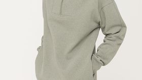 hessnatur Damen Troyer-Sweatkleid aus Bio-Baumwolle - grün - Größe 44