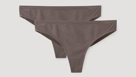 hessnatur Damen Brazilslip regular cut 2er Set aus Bio-Baumwolle mit TENCEL™Modal - lila - Größe 46