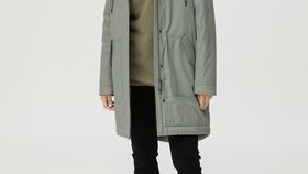 hessnatur Damen Parka Nature Shell aus Bio-Baumwolle - grün - Größe 42