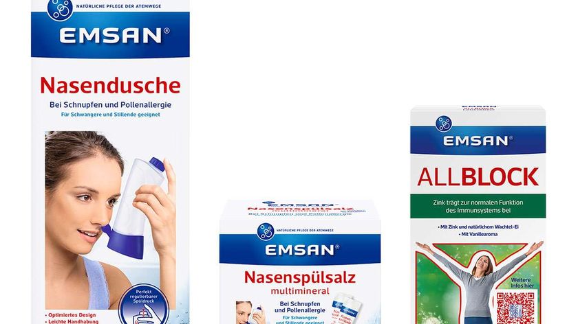 Emsan Allergie Set mit Nasendusche, Salz & Allblock