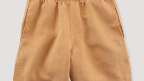 hessnatur Kinder Shorts aus Leinen mit Bio-Baumwolle - orange - Größe 110/116