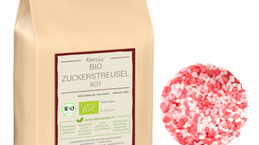 Bio Zuckerstreusel, rot