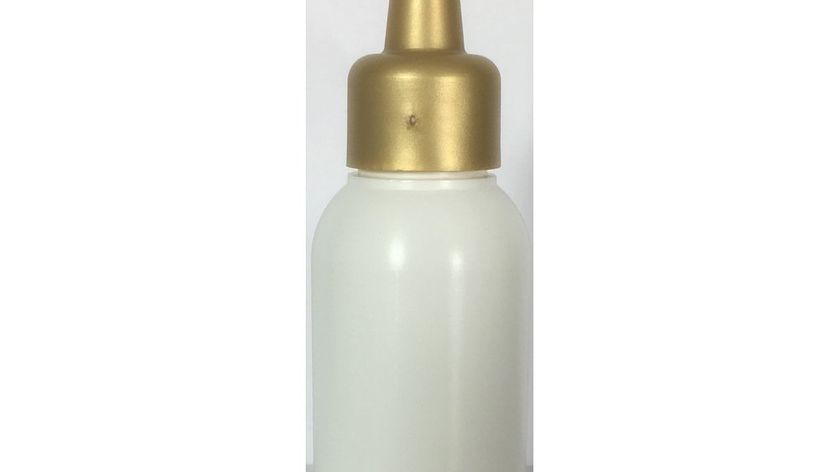 50 ml Leerflasche HDPE inkl. Tropferspitze gold