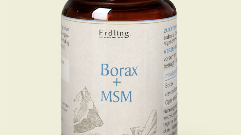 Borax Original - 99,9% Reinheit - OptiMSM®+ Natriumtetraborat - 120 Kapseln