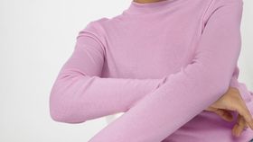 hessnatur Damen Softrib Langarmshirt Slim aus Bio-Baumwolle und TENCEL™ Modal - rosa - Größe 38