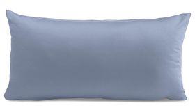 hessnatur Satin Kissenbezug aus Bio-Baumwolle - blau - Größe 80x80 cm