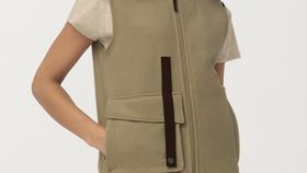 hessnatur Damen-Outdoor Softfleece Weste aus Bio-Baumwolle - beige - Größe 48