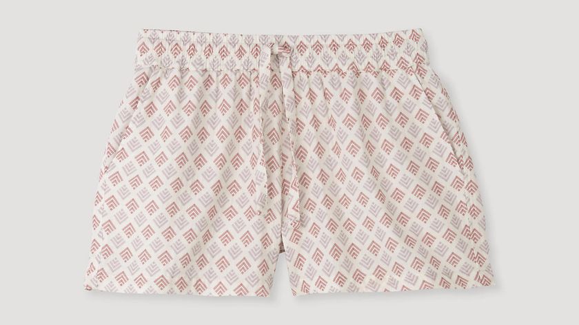 hessnatur Damen Musselin-Shorts aus Bio-Baumwolle - rot - Größe 48