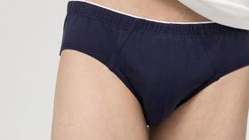 hessnatur Herren Slip PureLUX im 2er Set aus Bio-Baumwolle - blau - Größe 5