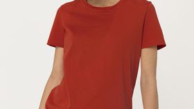 hessnatur Damen Kurzarm-Shirt aus Bio-Baumwolle - orange - Größe 38