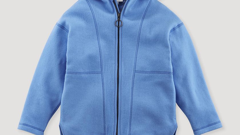 hessnatur Kinder Softfleece-Jacke aus Bio-Baumwolle - blau - Größe 98/104