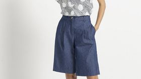 hessnatur Damen Jeansshorts aus Bio-Baumwolle - blau - Größe 44