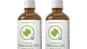 EinsEinsSet (Bestseller) [100 ml Set] Braunglas L(+)- Milchsäure 21 %