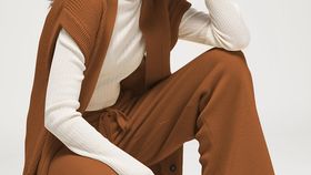 hessnatur Damen Strickhose aus Bio-Baumwolle und Bio-Schurwolle - braun - Größe 38