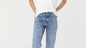 hessnatur Damen Jeans HANNA High Rise Mom aus Bio-Denim - blau - Größe 28/32