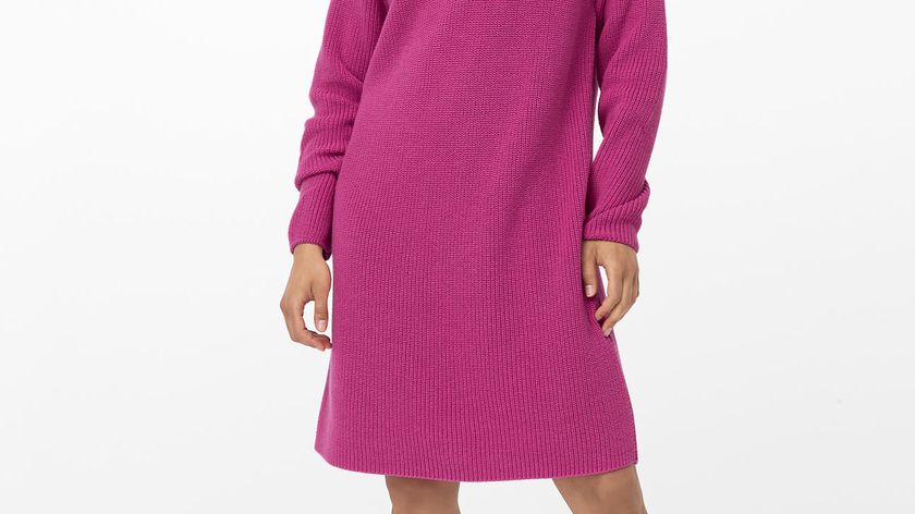 hessnatur Damen Strickkleid - fuchsia - Größe M