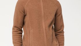 hessnatur Wollfleece-Jacke aus Bio-Merinowolle - braun - Größe 56