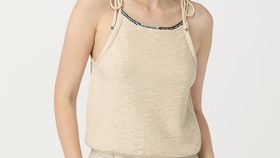 hessnatur Damen Re-Purpose Stricktop aus Bio-Baumwolle mit Kapok - natur - Größe 40