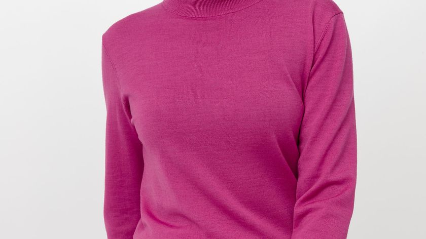 hessnatur Damen Rollkragenpullover aus Bio-Merinowolle - rosa - Größe 34