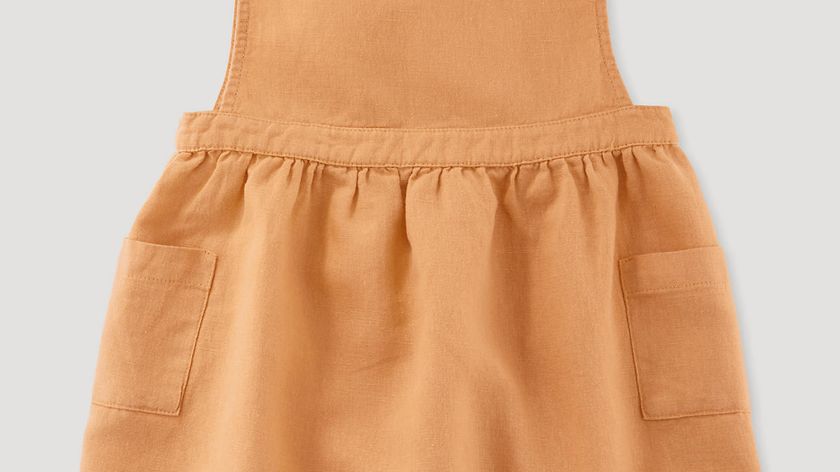 hessnatur Baby Kleid aus Leinen mit Bio-Baumwolle - orange - Größe 62/68